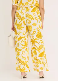 Pantaloni larghi fantasia in viscosa operata, bonprix
