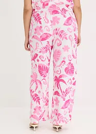 Pantaloni larghi fantasia in viscosa operata, bonprix