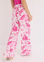 Pantaloni larghi fantasia in viscosa operata, bonprix