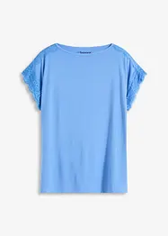 Maglia in viscosa con pizzo, bonprix