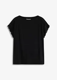 Maglia in viscosa con pizzo, bonprix
