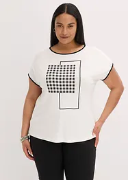 Maglia con stampa e bordi a contrasto, bonprix