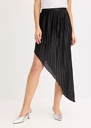 Gonna plissettata in satin lucido, bonprix