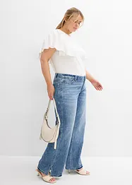 Jeans straight, vita media, bonprix