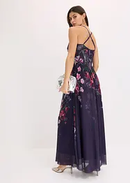 Abito lungo in delicato tulle con spalline, bonprix