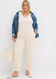 Jeans barrel shape con cinta comoda, vita media, bonprix