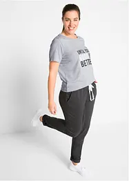 Pantaloni in felpa con cinta comoda, bonprix