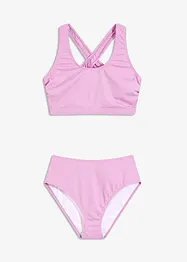 Bikini a bustier a costine (set 2 pezzi), bonprix