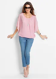 Blusa in chiffon con canotta, bonprix