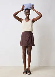 Gonna pantalone in puro lino, bonprix