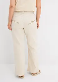 Jeans wide leg con cinta comoda, vita media, bonprix