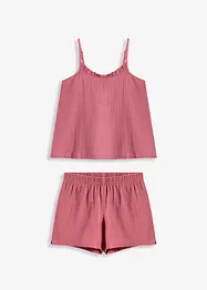 Pigiama estivo in mussola con spalline sottili, bonprix