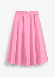 Gonna midi in misto cotone elasticizzato, bonprix