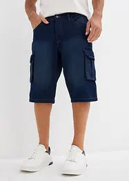 Bermuda cargo lunghi in jeans, relaxed fit, bonprix