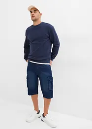 Bermuda cargo lunghi in jeans, relaxed fit, bonprix