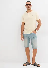 Bermuda di jeans elasticizzati con cavallo rafforzato, regular fit, bonprix