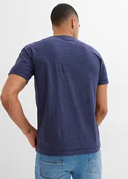 Maglia serafino a maniche corte in puro cotone, bonprix