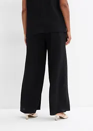 Pantaloni in misto viscosa crinkle strutturato, bonprix