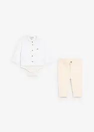 Camicia a body e pantaloni chino in puro cotone (set 2 pezzi), bonprix