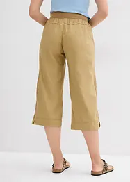 Pantaloni cropped in misto lino e cotone, bonprix