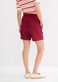 Shorts paper bag in misto lino, bonprix
