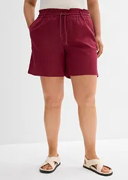 Shorts paper bag in misto lino, bonprix