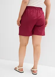 Shorts paper bag in misto lino, bonprix