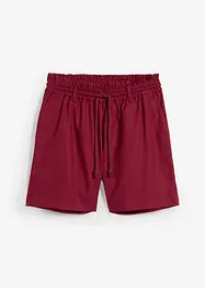 Shorts paper bag in misto lino, bonprix