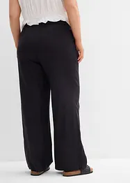 Pantaloni a palazzo in misto lino extra lunghi, bonprix