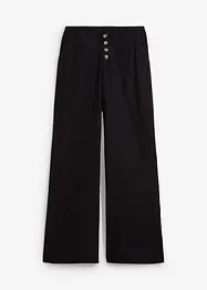 Pantaloni a palazzo in misto lino extra lunghi, bonprix
