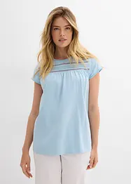 Maglia in cotone con pizzo, bonprix