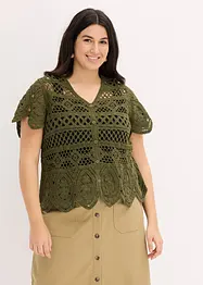 Cardigan corto effetto uncinetto, bonprix