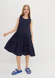 Abito midi in mussola vaporosa, bonprix