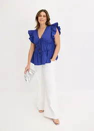 Blusa con laccetti in puro cotone, bonprix