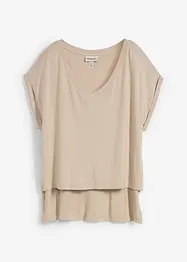 Maglia oversize in misto viscosa fluente, bonprix