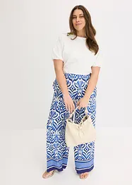 Pantaloni in jersey di misto viscosa morbido in fantasia, bonprix
