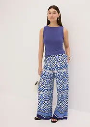 Pantaloni in jersey di misto viscosa morbido in fantasia, bonprix