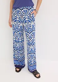 Pantaloni in jersey di misto viscosa morbido in fantasia, bonprix