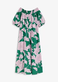 Abito con spalle scoperte in puro cotone fantasia, bonprix