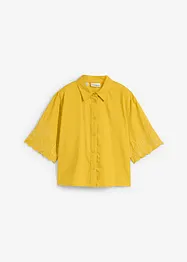 Camicia cropped in misto lino, bonprix