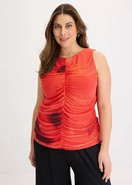 Top fantasia in mesh morbido, bonprix