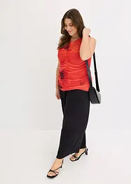 Top fantasia in mesh morbido, bonprix
