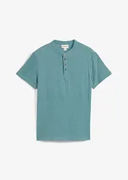 Camicia a maniche corte con colletto alla coreana in morbida mussola, bonprix