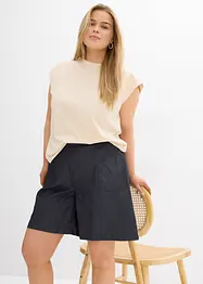 Shorts elasticizzati in vita in fresco misto lino, bonprix