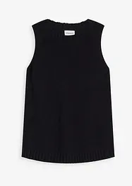 Top in maglia di cotone con lavorazione a rilievo, bonprix