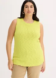 Top in maglia di cotone con lavorazione a rilievo, bonprix