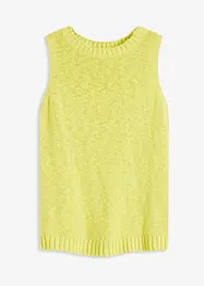 Top in maglia di cotone con lavorazione a rilievo, bonprix
