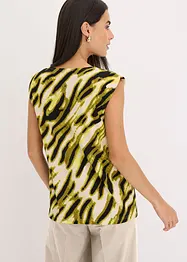 Top in jersey con pieghe plissettate e spalline imbottite, bonprix