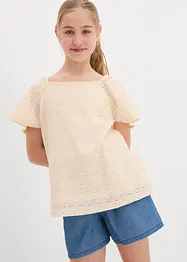 Maglia con ricamo traforato, bonprix