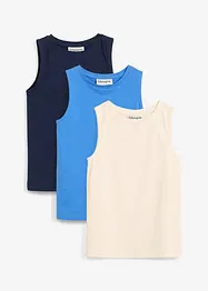 Top in puro cotone biologico (pacco da 3), bonprix